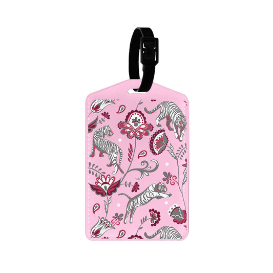 Vegan Leather Bag Tag - Tiger & Floral 6.0