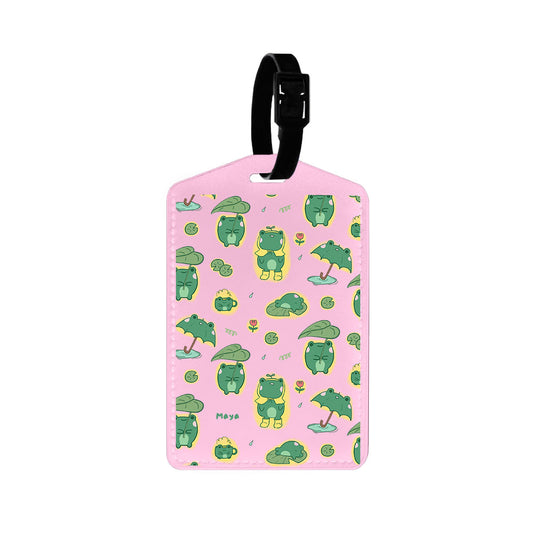 Vegan Leather Bag Tag - Happy Rain
