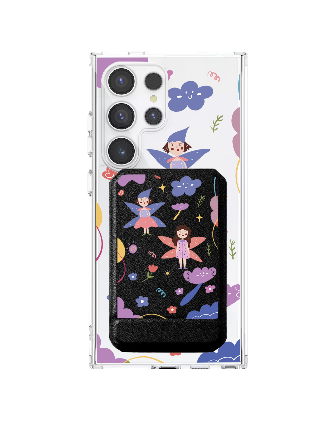 Android Magnetic Multifold Wallet - Fairy Pattern
