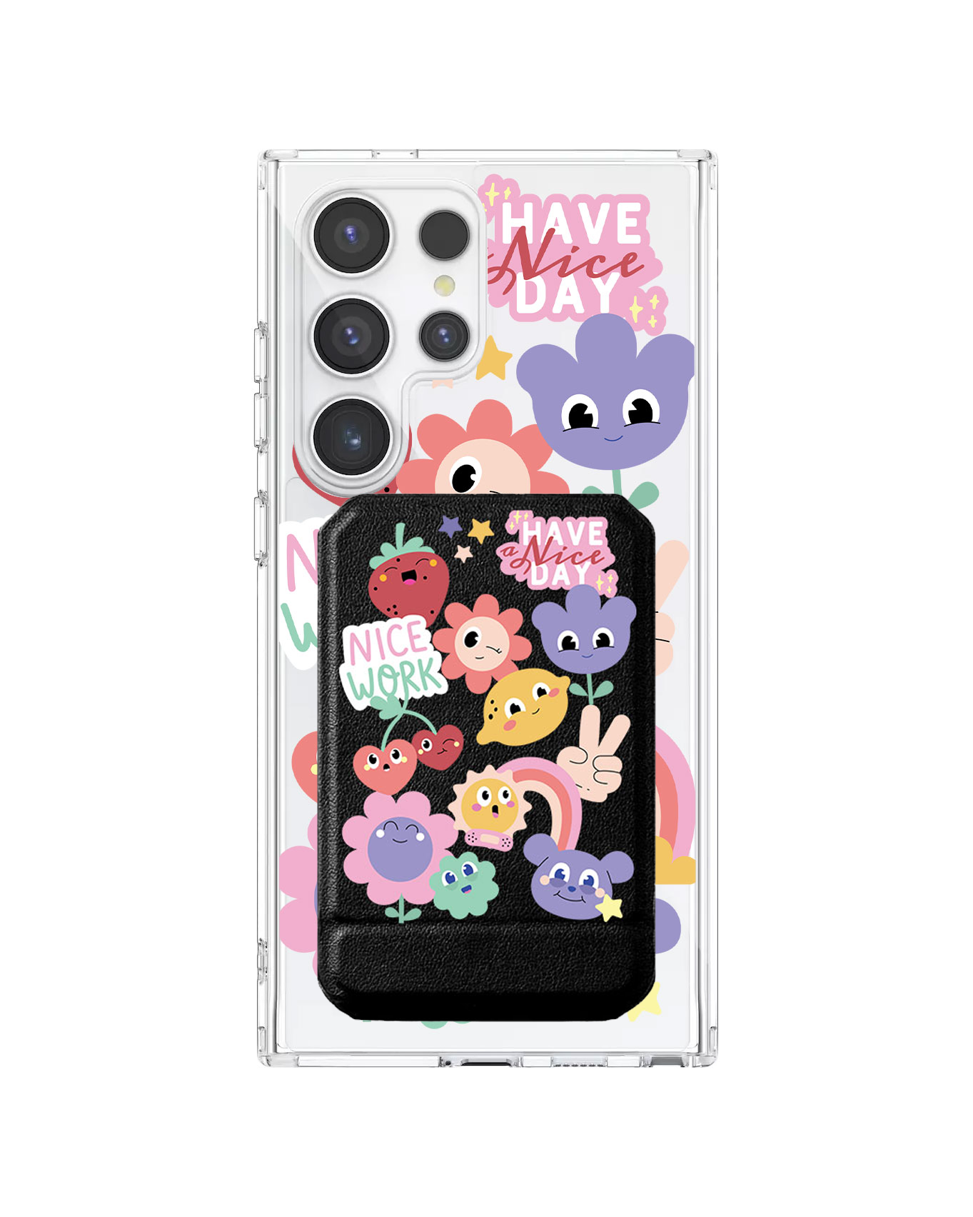 Android Magnetic Multifold Wallet - Garden Party