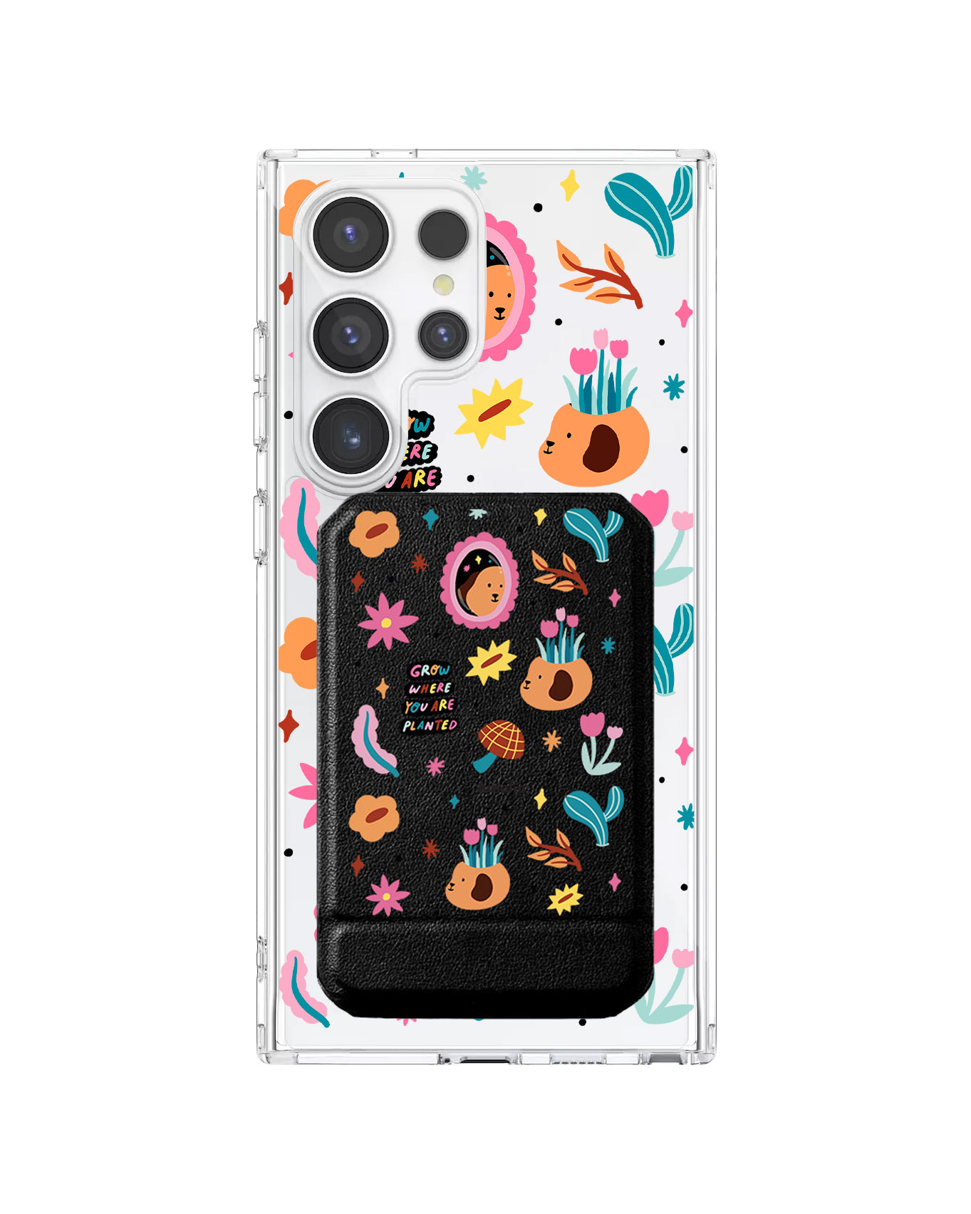 Android Magnetic Multifold Wallet - Grow and Bloom