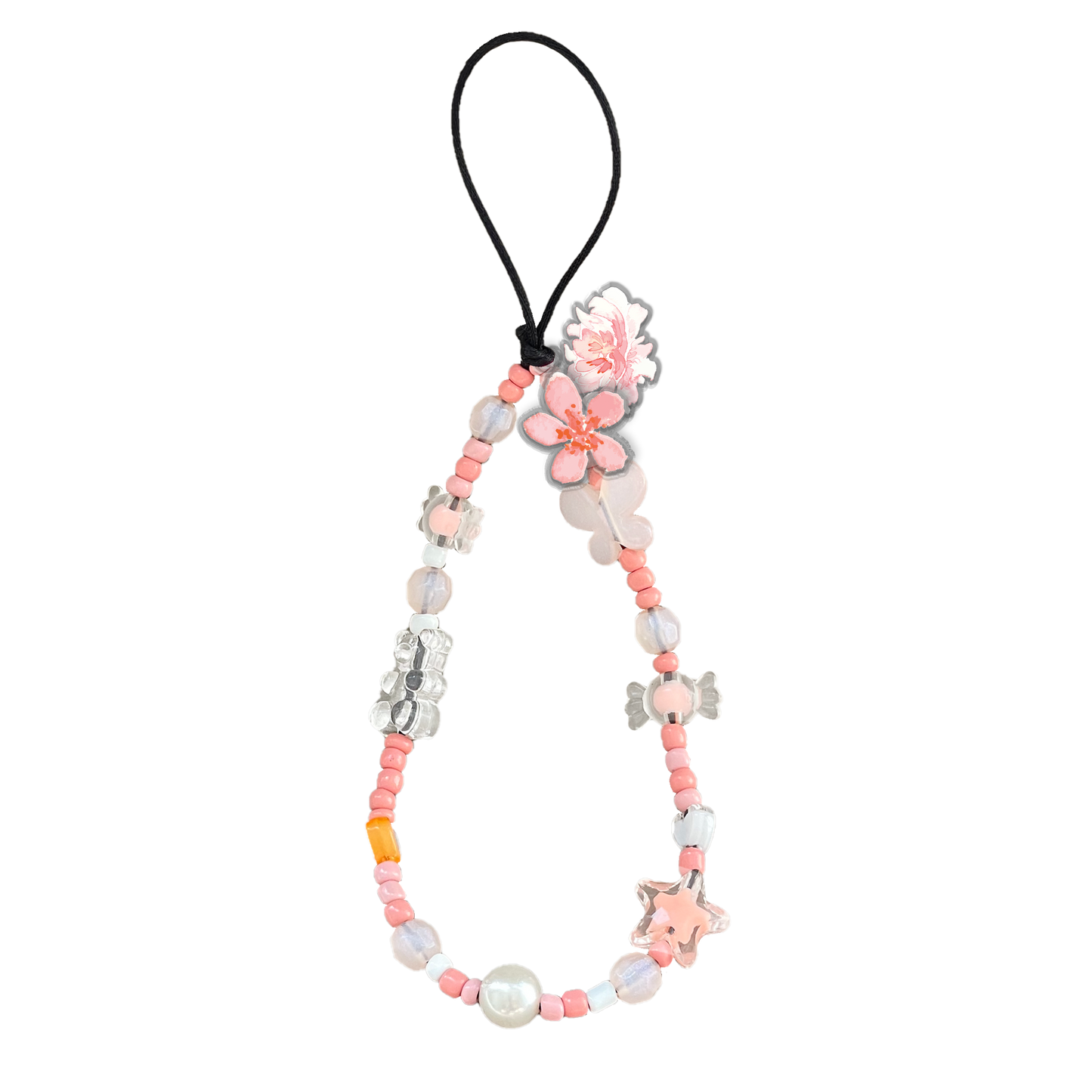 Beaded Strap with Acrylic Charm - Botanical Garden 4.0