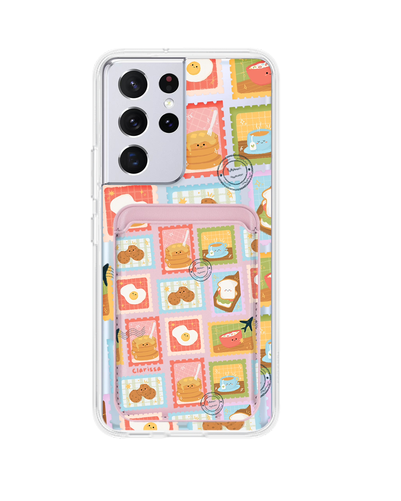 Android Magnetic Wallet Case - Breakfast Menu Stamps