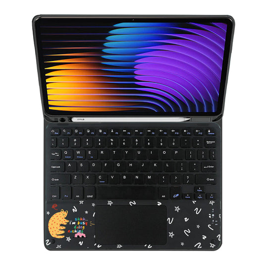 iPad / Android Tab Wireless Keyboard Flipcover - Busy Doing Nothing