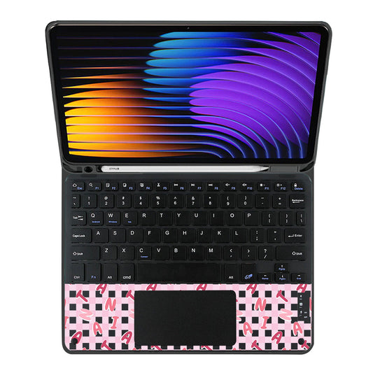 iPad / Android Tab Wireless Keyboard Flipcover - CUSTOM MONOGRAM 3.0 Checkered 1.0