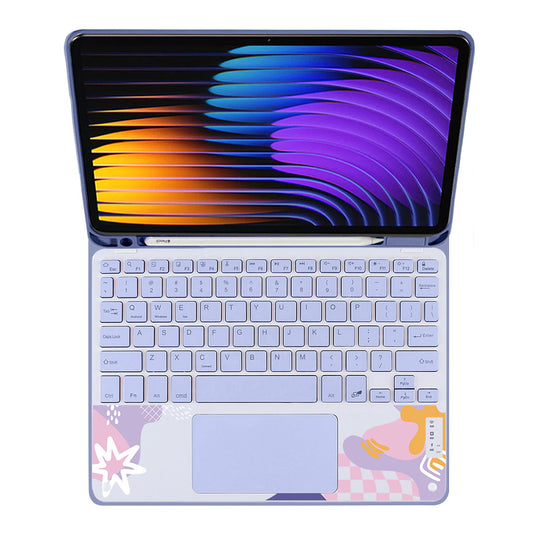 iPad / Android Tab Wireless Keyboard Flipcover - Abstract Flower 4.0