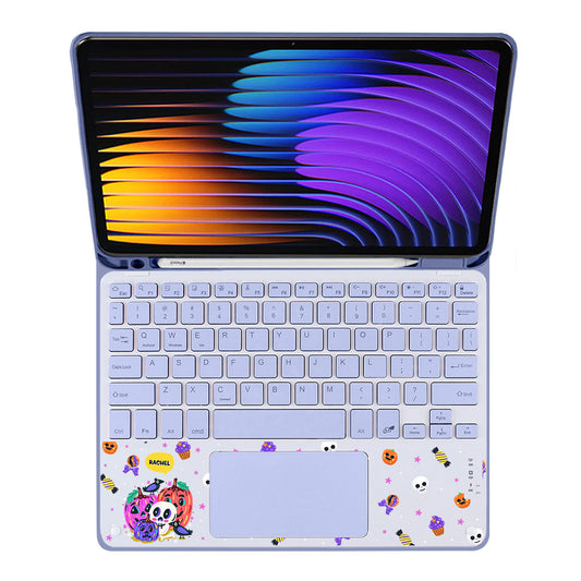 iPad / Android Tab Wireless Keyboard Flipcover - Pumpkin Monster