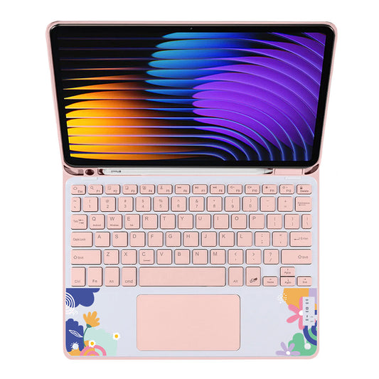 iPad / Android Tab Wireless Keyboard Flipcover - Abstract Flower 1.0