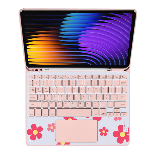 iPad / Android Tab Wireless Keyboard Flipcover - Daisy Blush
