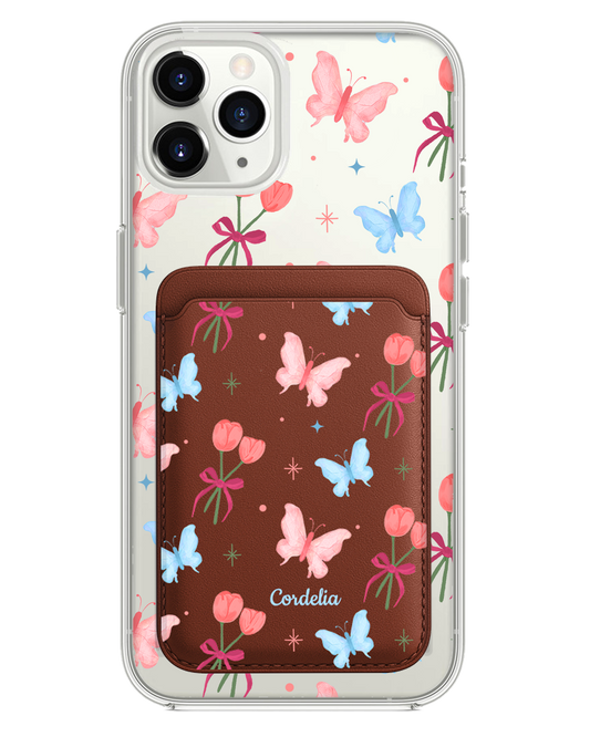 iPhone Magnetic Wallet Case - Coquette Butterfly