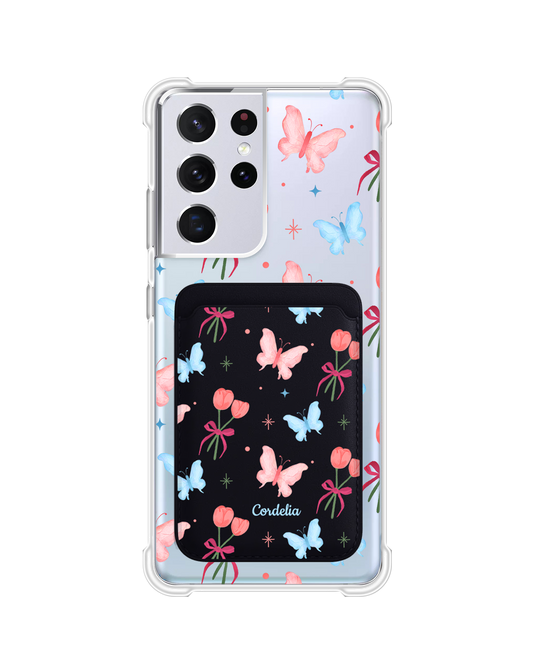 Android Magnetic Wallet Case - Coquette Butterfly
