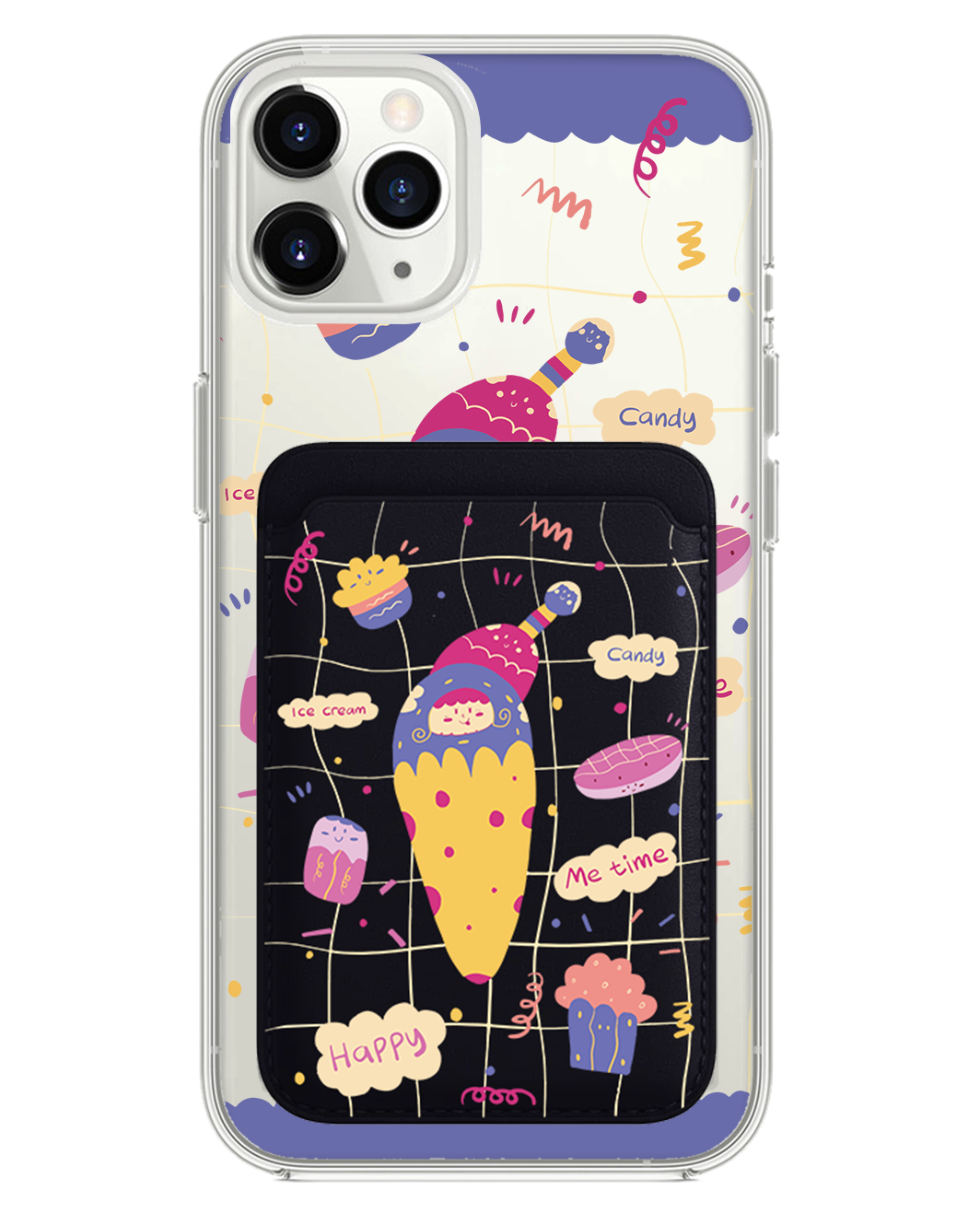 iPhone Magnetic Wallet Case - Candy Doodle