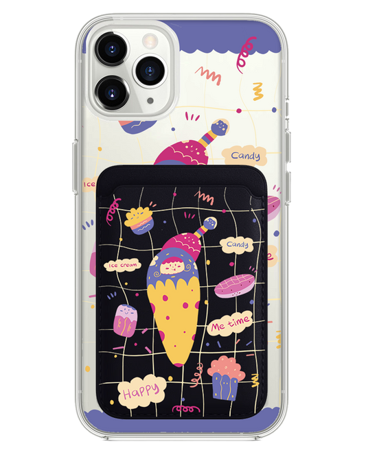 iPhone Magnetic Wallet Case - Candy Doodle