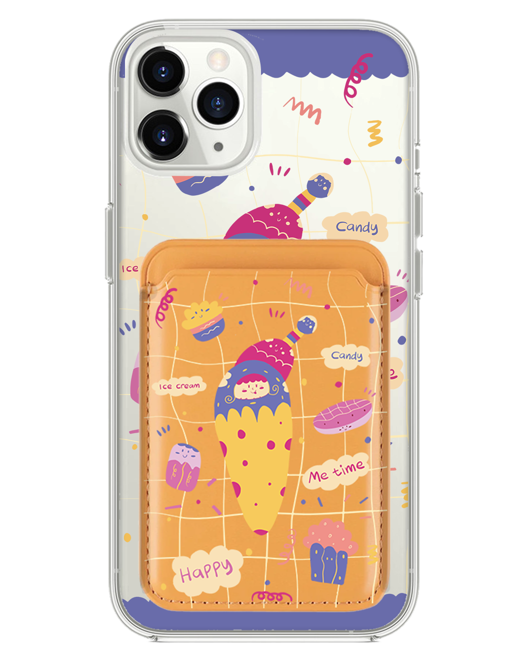 iPhone Magnetic Wallet Case - Candy Doodle