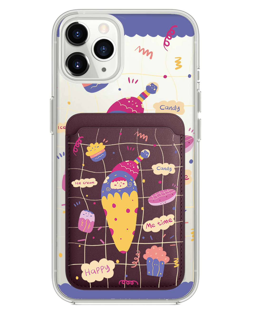 iPhone Magnetic Wallet Case - Candy Doodle