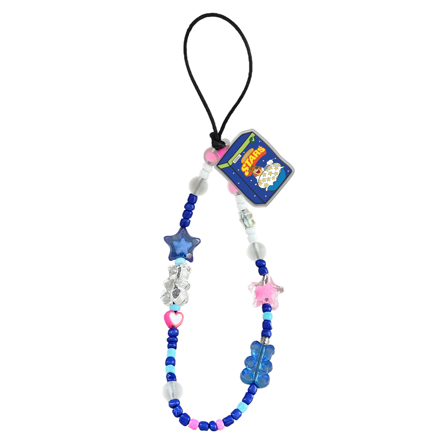 Beaded Strap with Acrylic Charm - Cereal Boxes