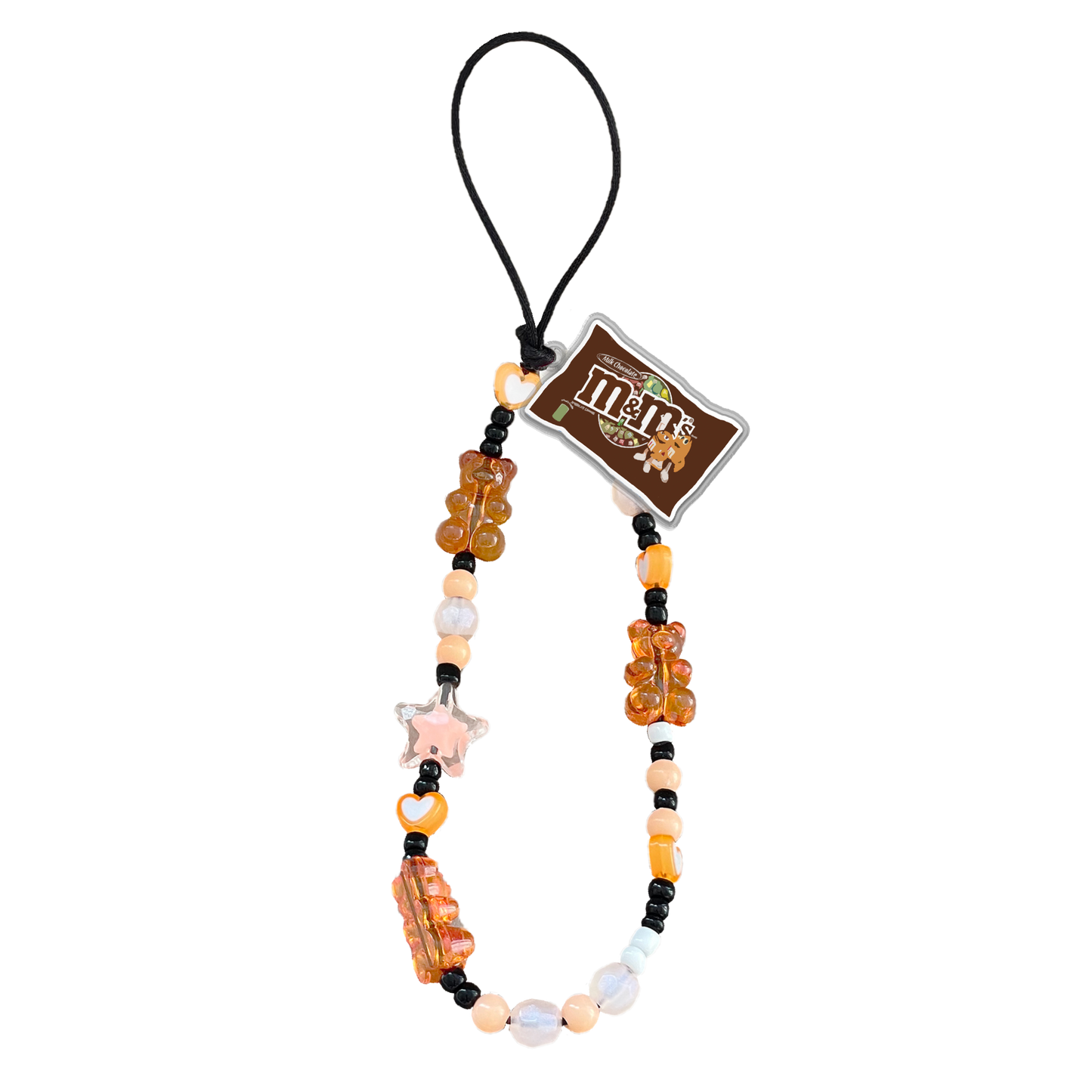 Beaded Strap with Acrylic Charm - Choco Sweet