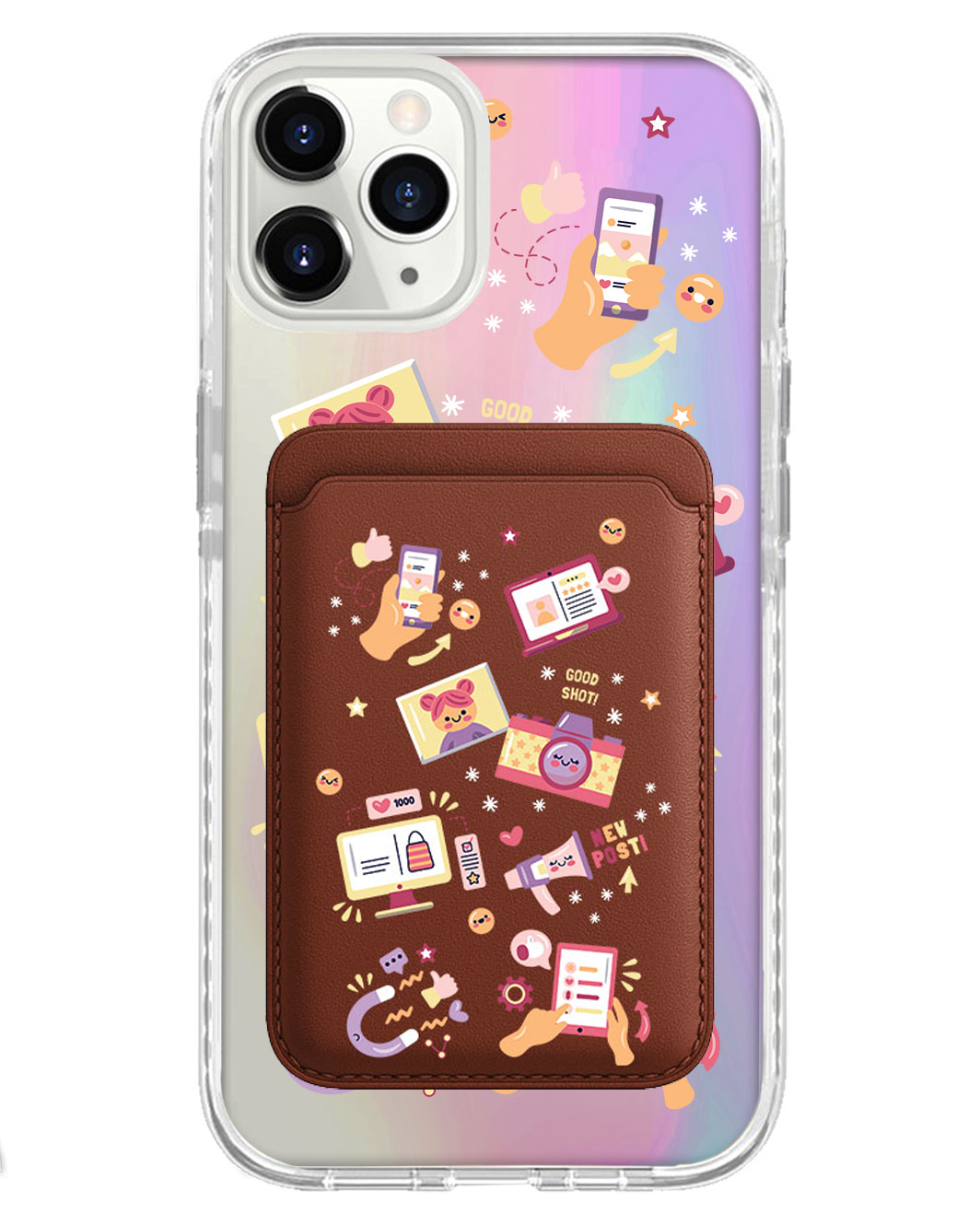 iPhone Magnetic Wallet Holo Case - Content Creator