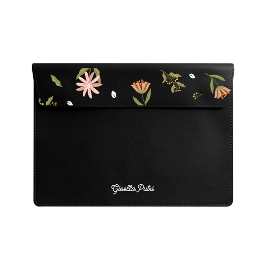 Vegan Leather Sleeve - Cosmos Flower