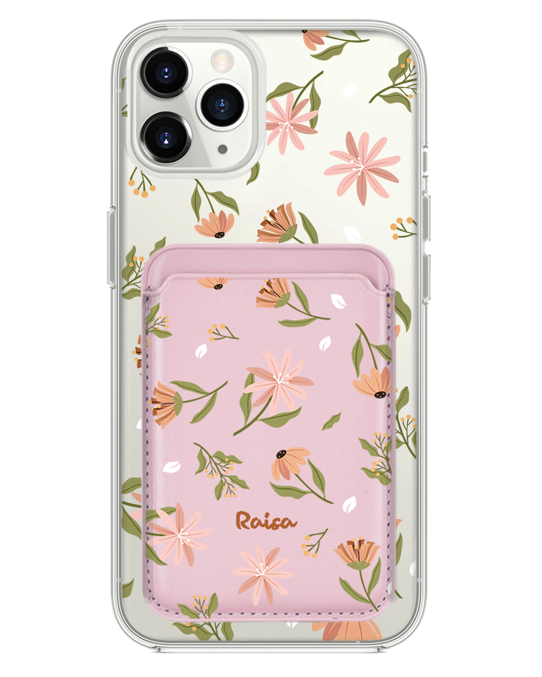 iPhone Magnetic Wallet Case - Cosmos Flower