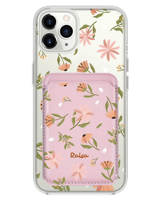 iPhone Magnetic Wallet Case - Cosmos Flower