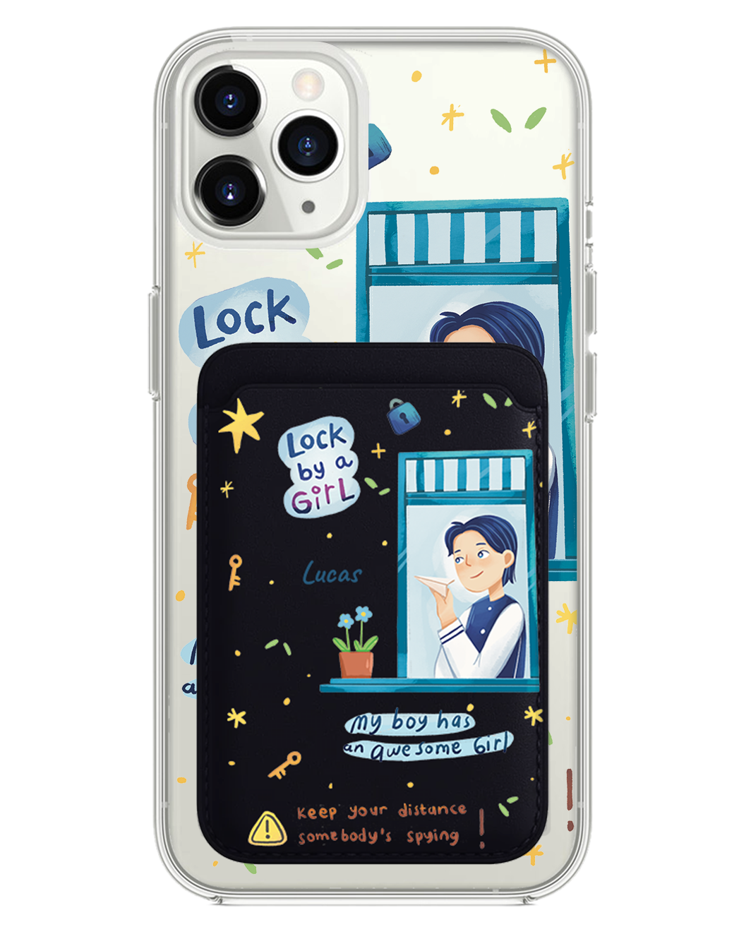 iPhone Magnetic Wallet Case - Crush Boy (Couple Case)