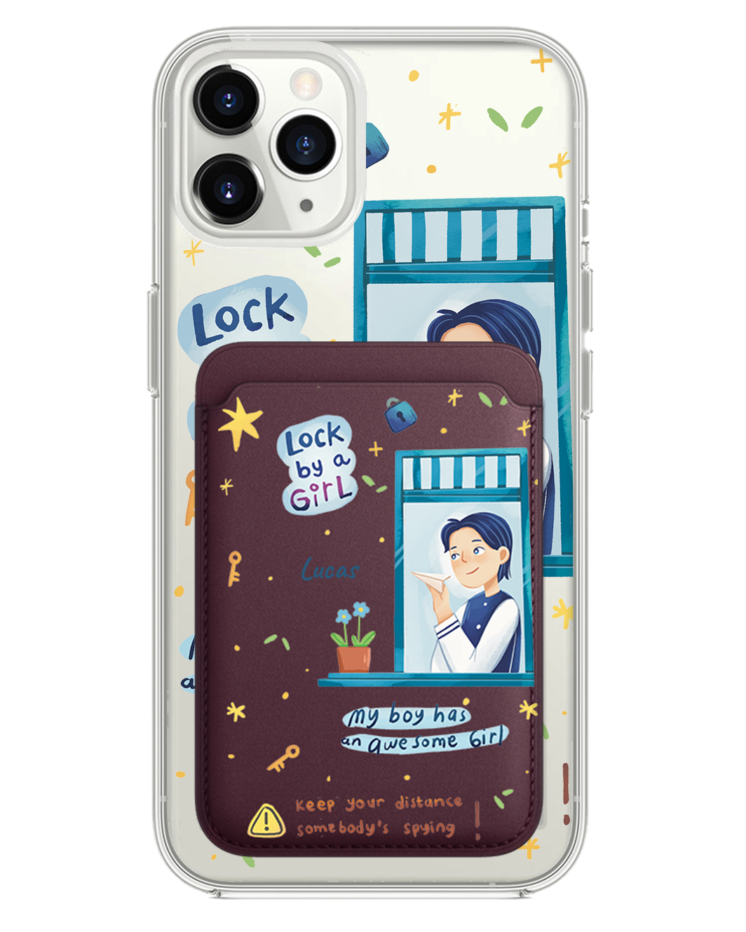 iPhone Magnetic Wallet Case - Crush Boy (Couple Case)