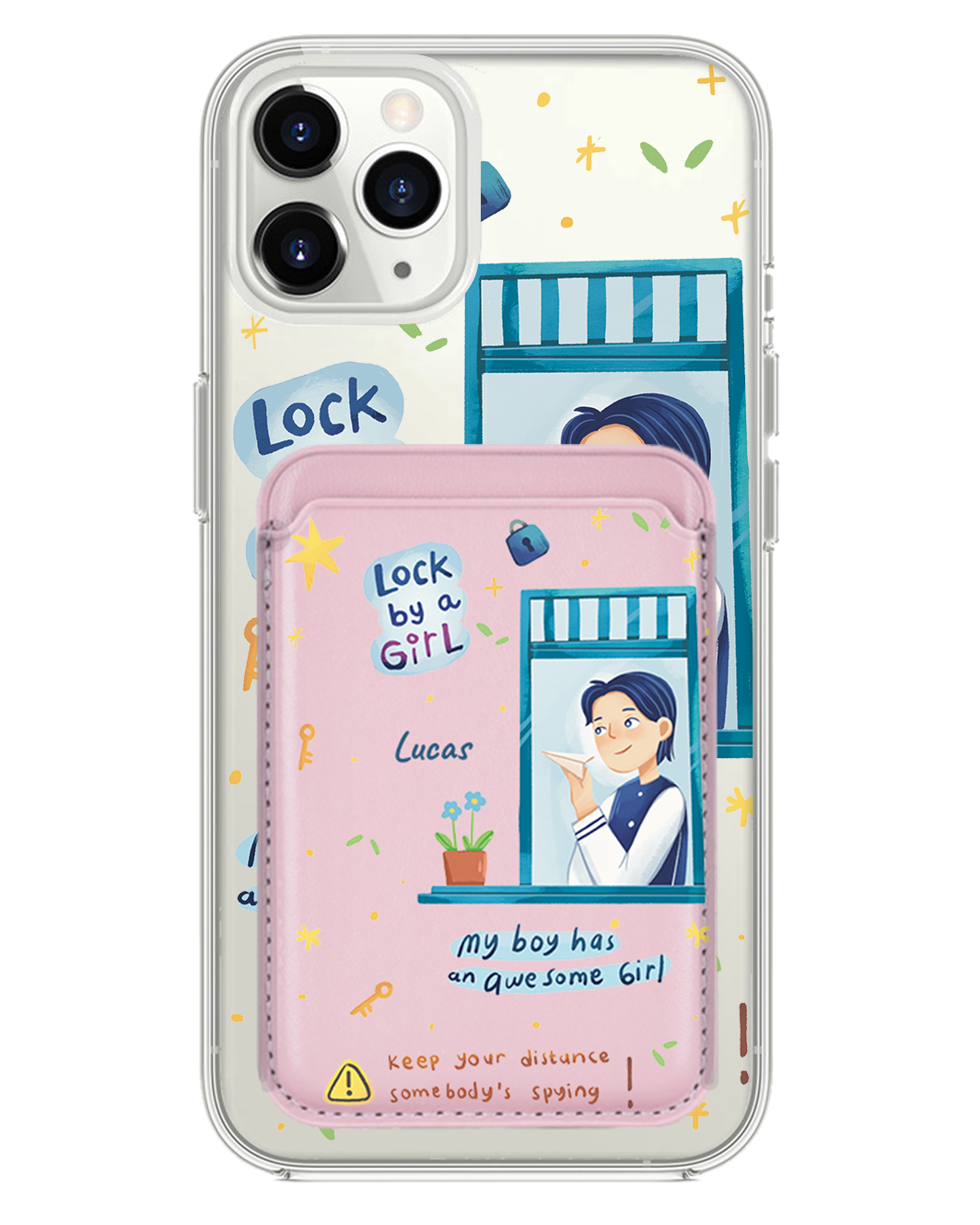 iPhone Magnetic Wallet Case - Crush Boy (Couple Case)