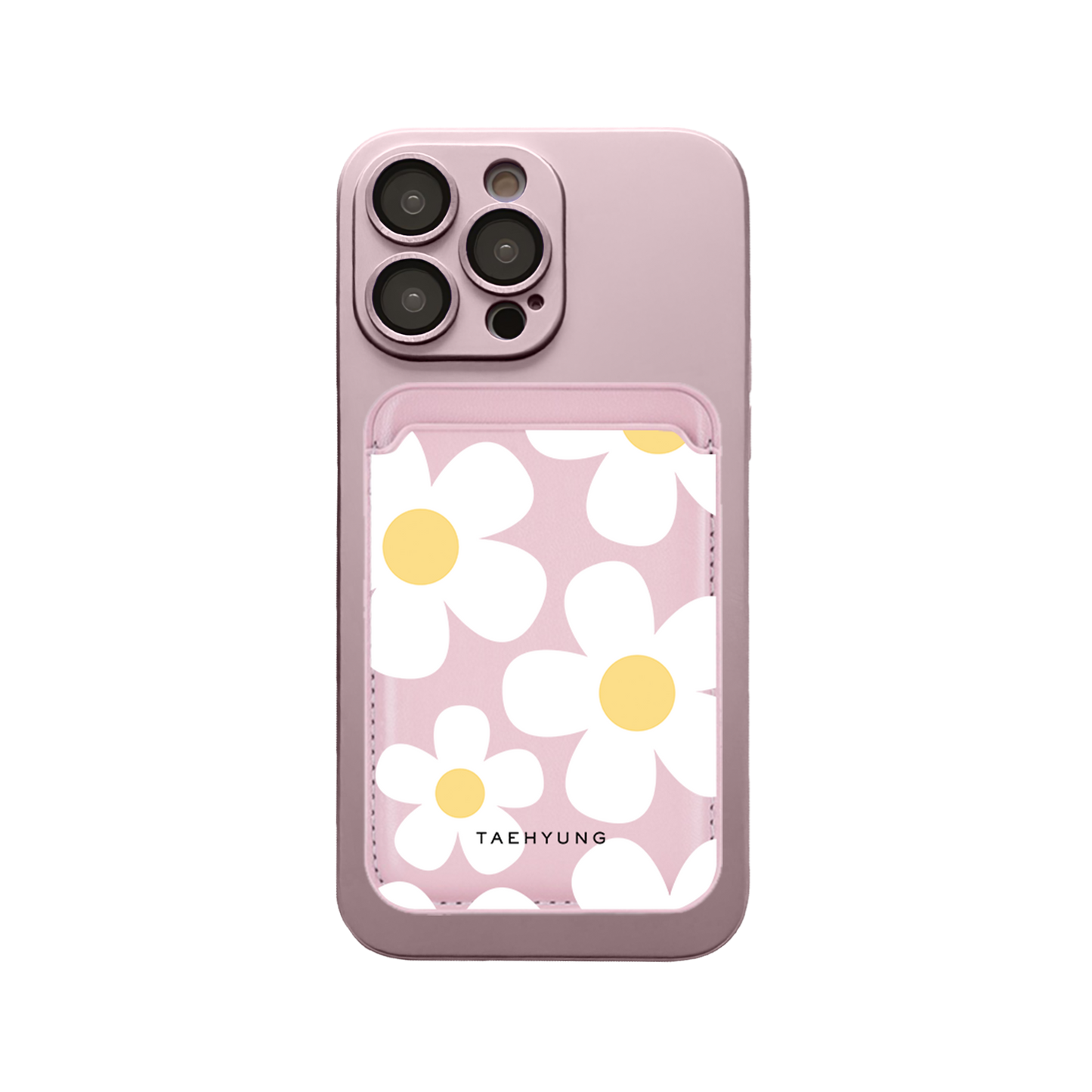 iPhone Magnetic Wallet Silicone Case - Daisy 1.0
