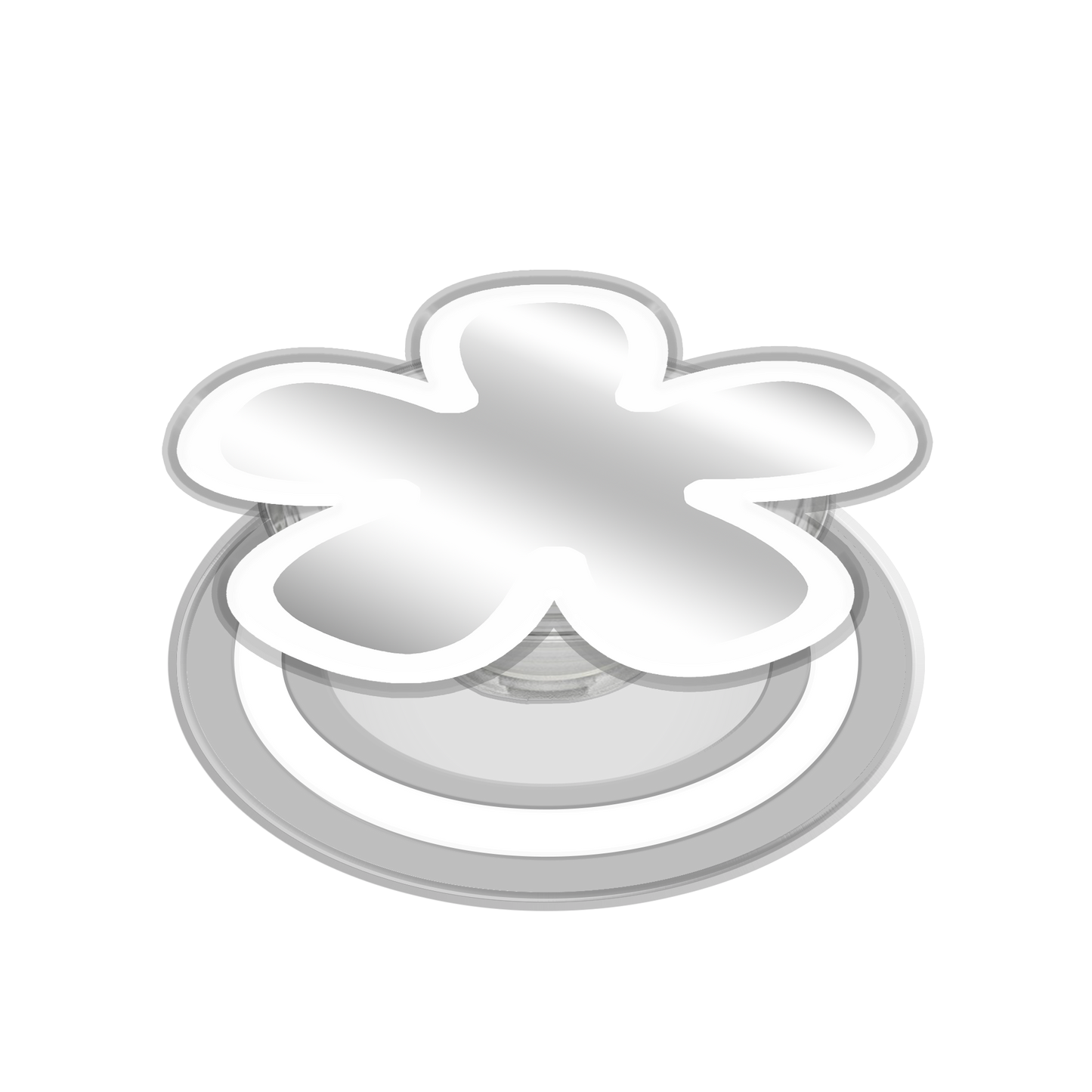 Magnetic Grip Mirror - Daisy white 1