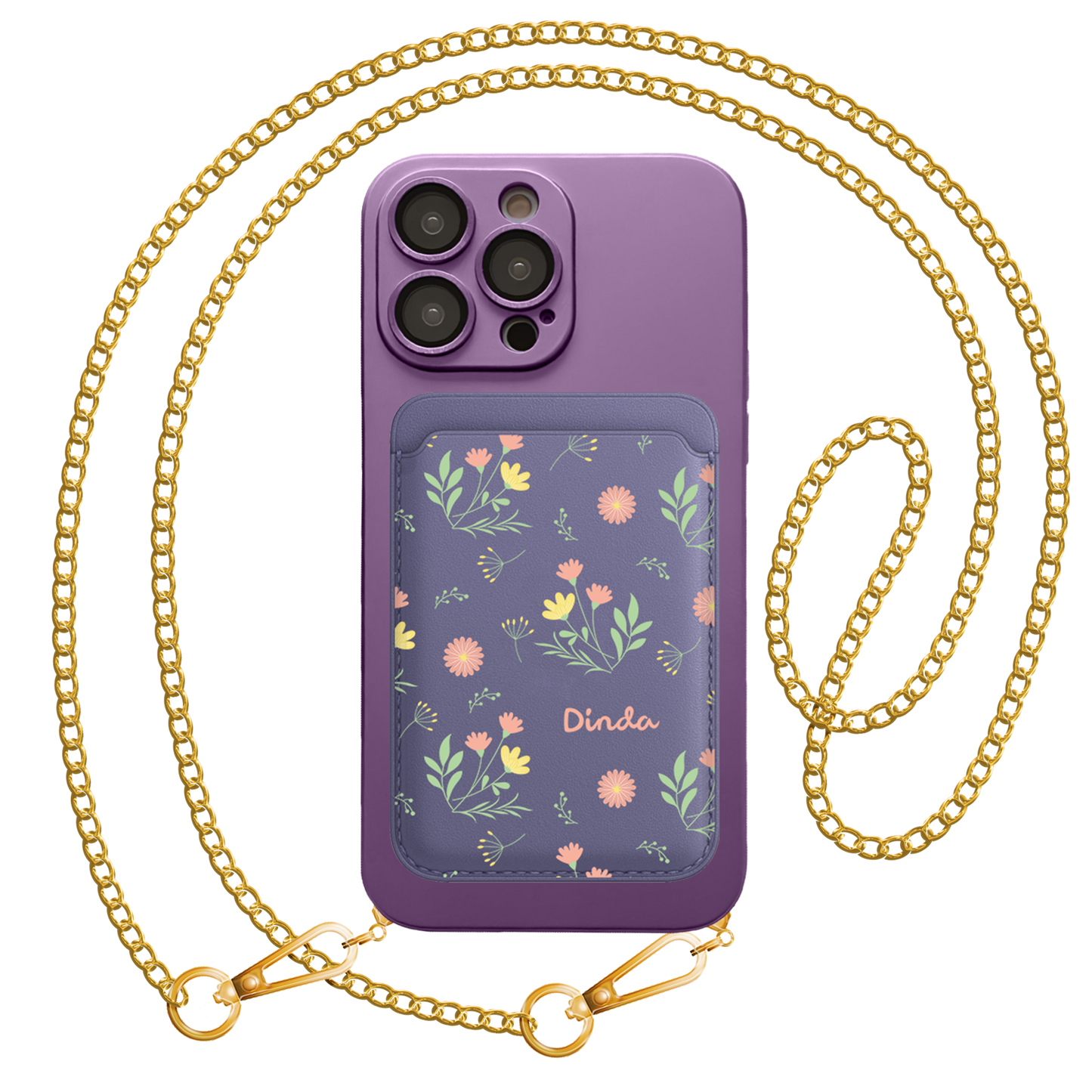 iPhone Magnetic Wallet Silicone Case - Dandelion