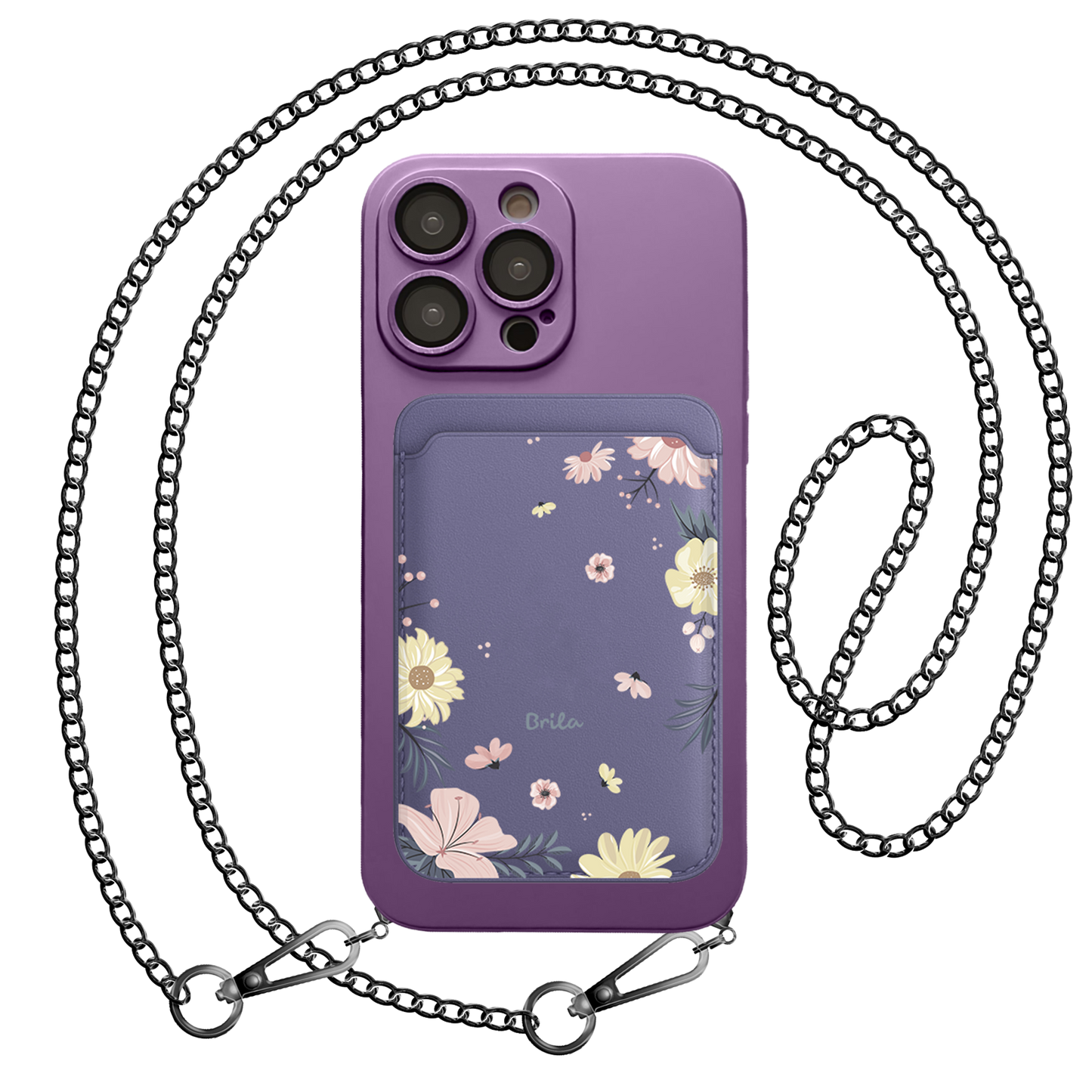 iPhone Magnetic Wallet Silicone Case - Margaret