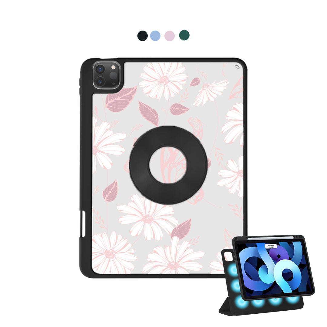 iPad Detachable Flip Cover - Butterfly & Daisy