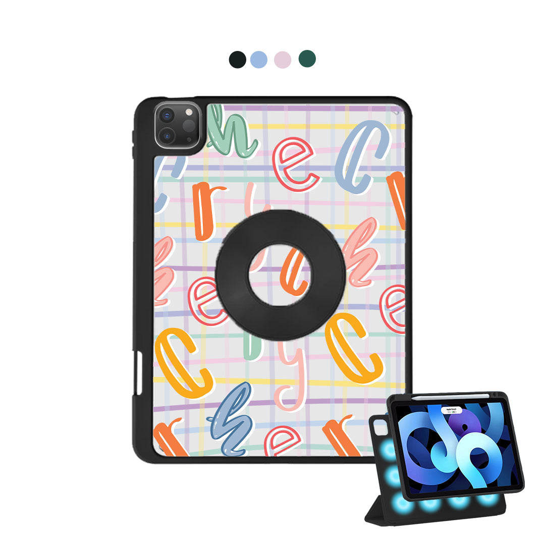 iPad Detachable Flip Cover - Doodle 1.0 Monogram