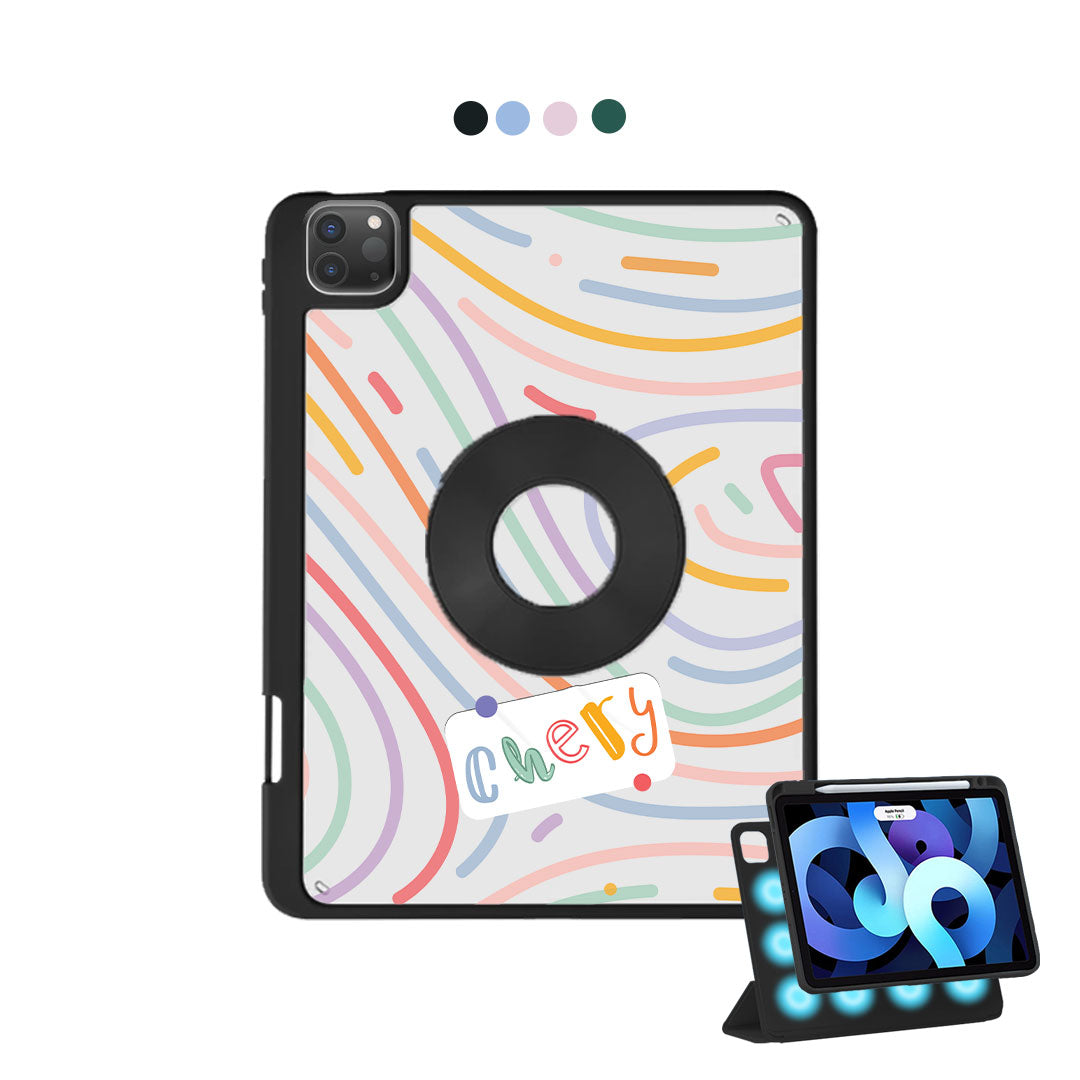 iPad Detachable Flip Cover - Doodle 2.0 Monogram