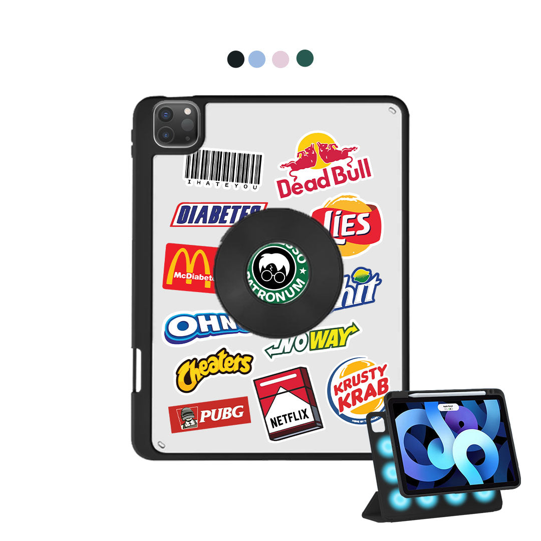 iPad Detachable Flip Cover - Food Parody