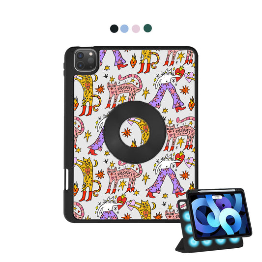 iPad Detachable Flip Cover - Meow