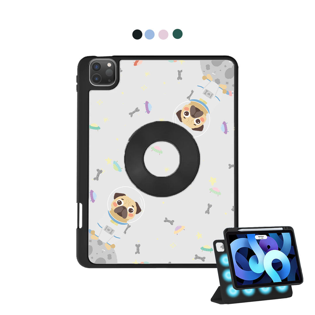 iPad Detachable Flip Cover - Pugstronaut