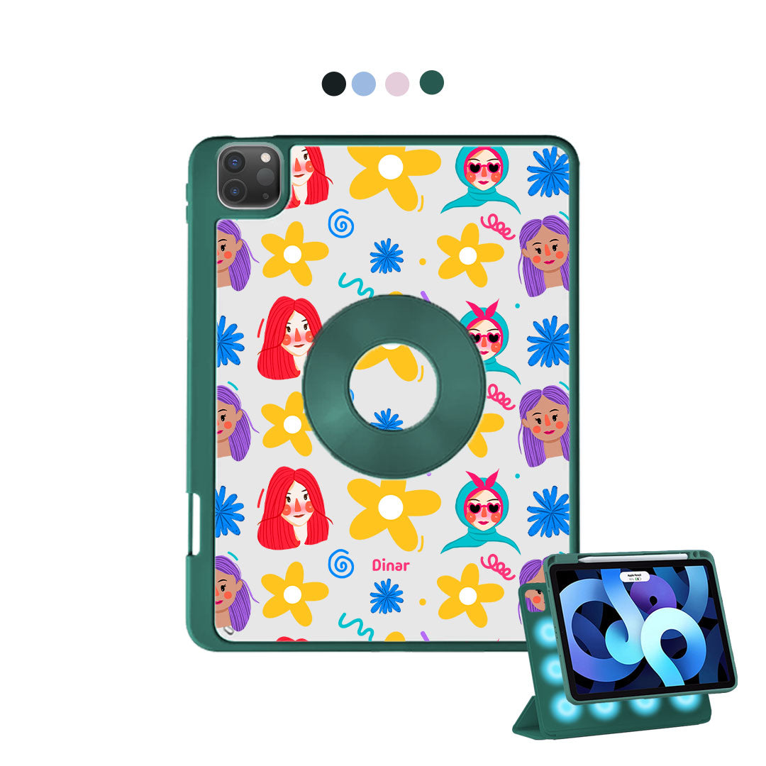 iPad Detachable Flip Cover - Daisy Faces