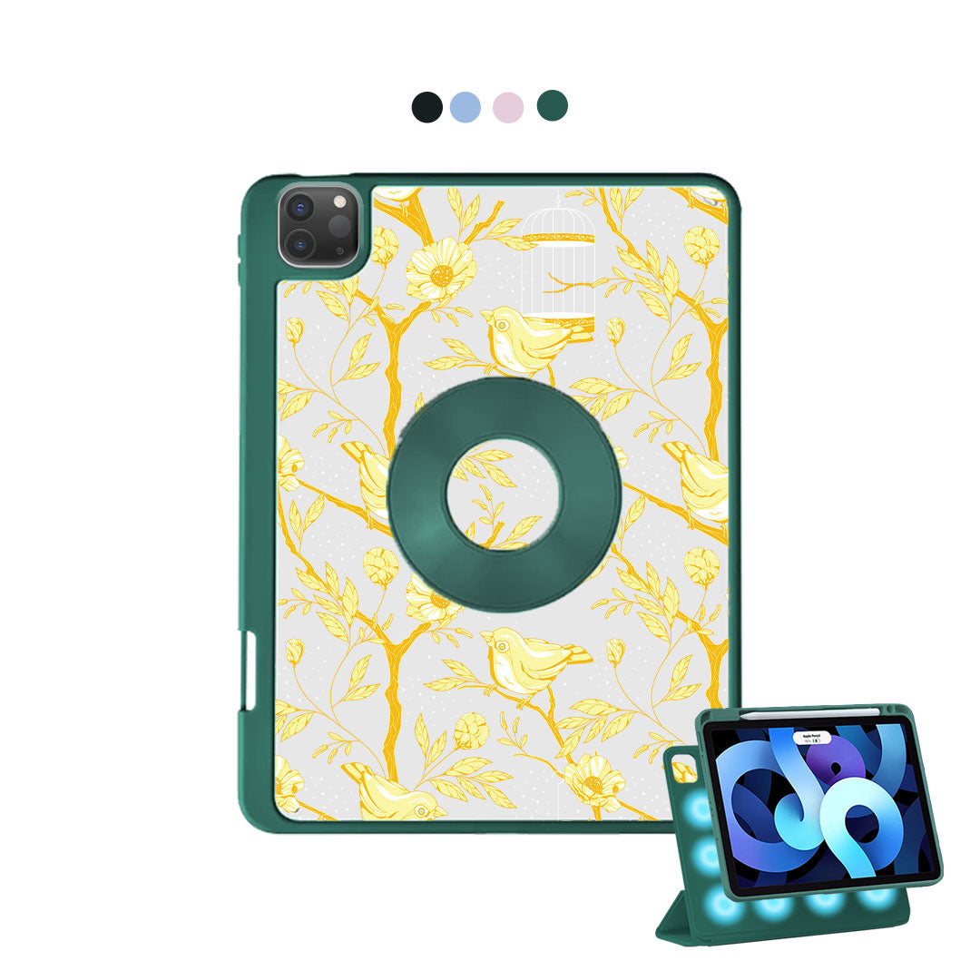 iPad Detachable Flip Cover - Lovebird Monochrome 2.0