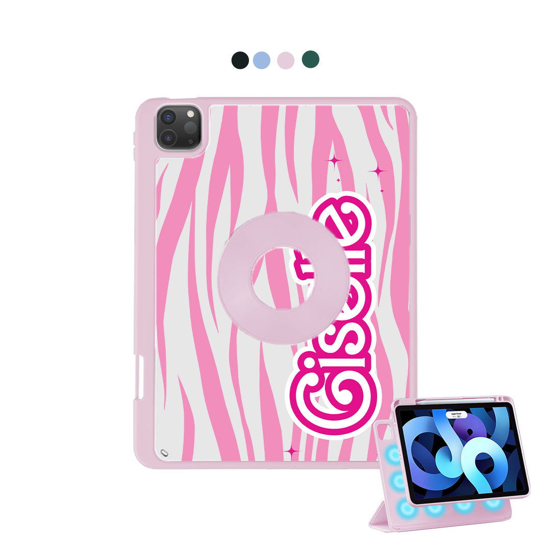 iPad Detachable Flip Cover - Barbie Zebra Pattern