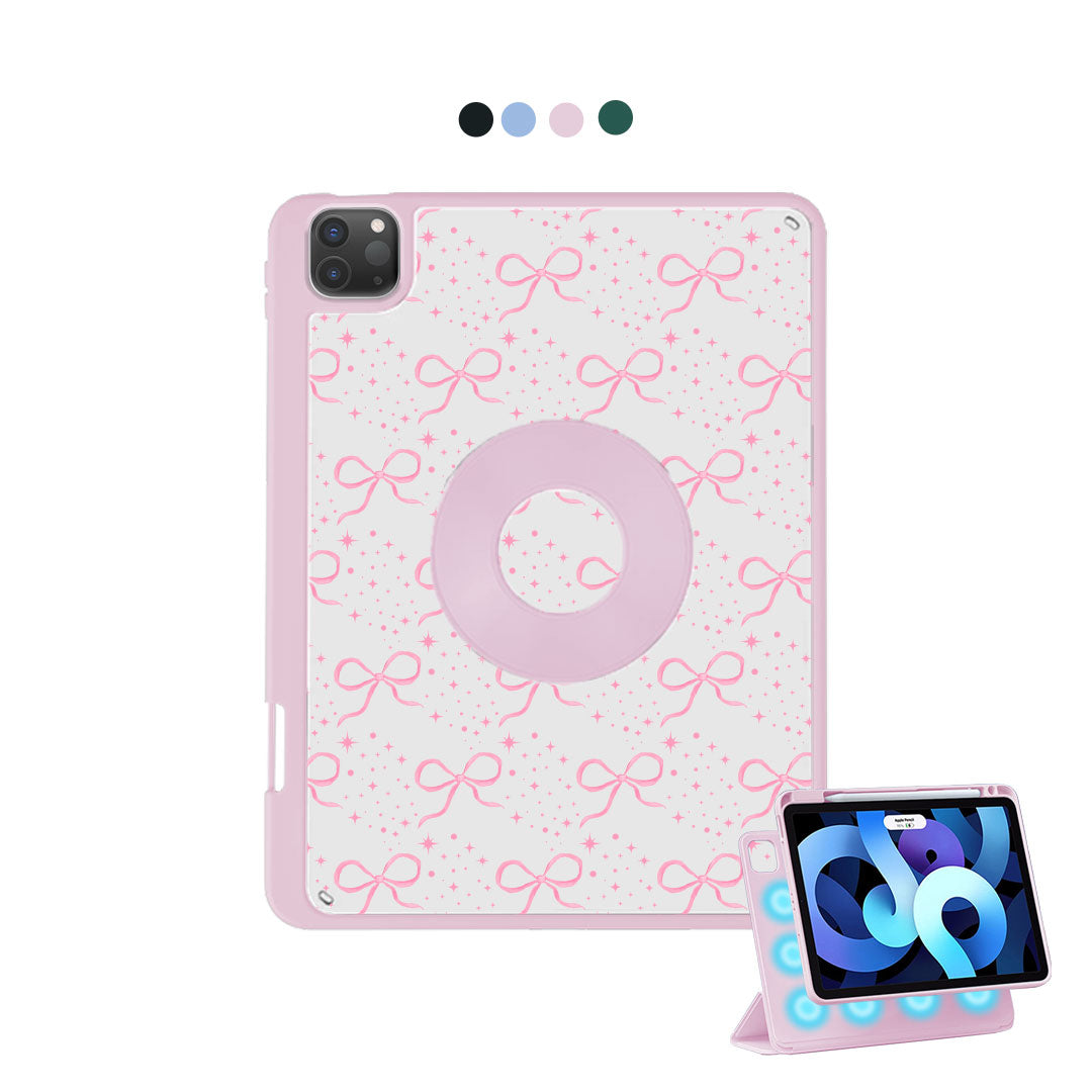 iPad Detachable Flip Cover - Coquette Glittery Bow