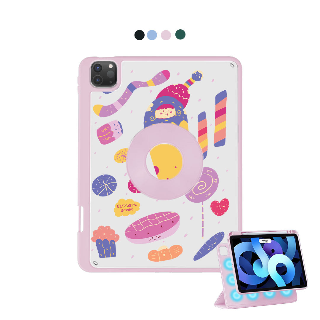 iPad Detachable Flip Cover - Dessert Doodle