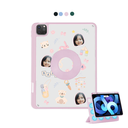 iPad Detachable Flip Cover - Face Grid Girl's Toys