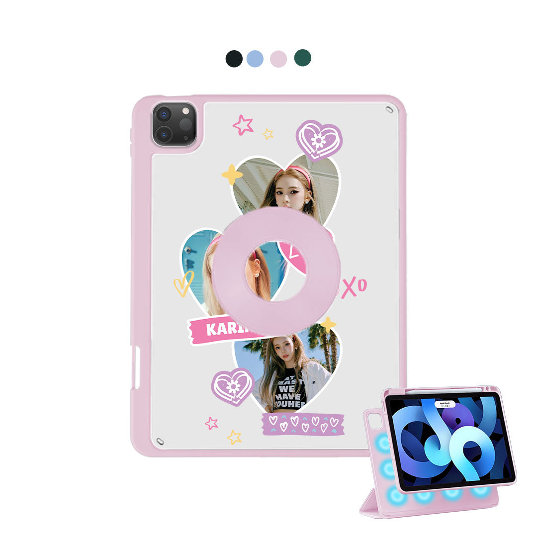 iPad Detachable Flip Cover - Face Grid Love
