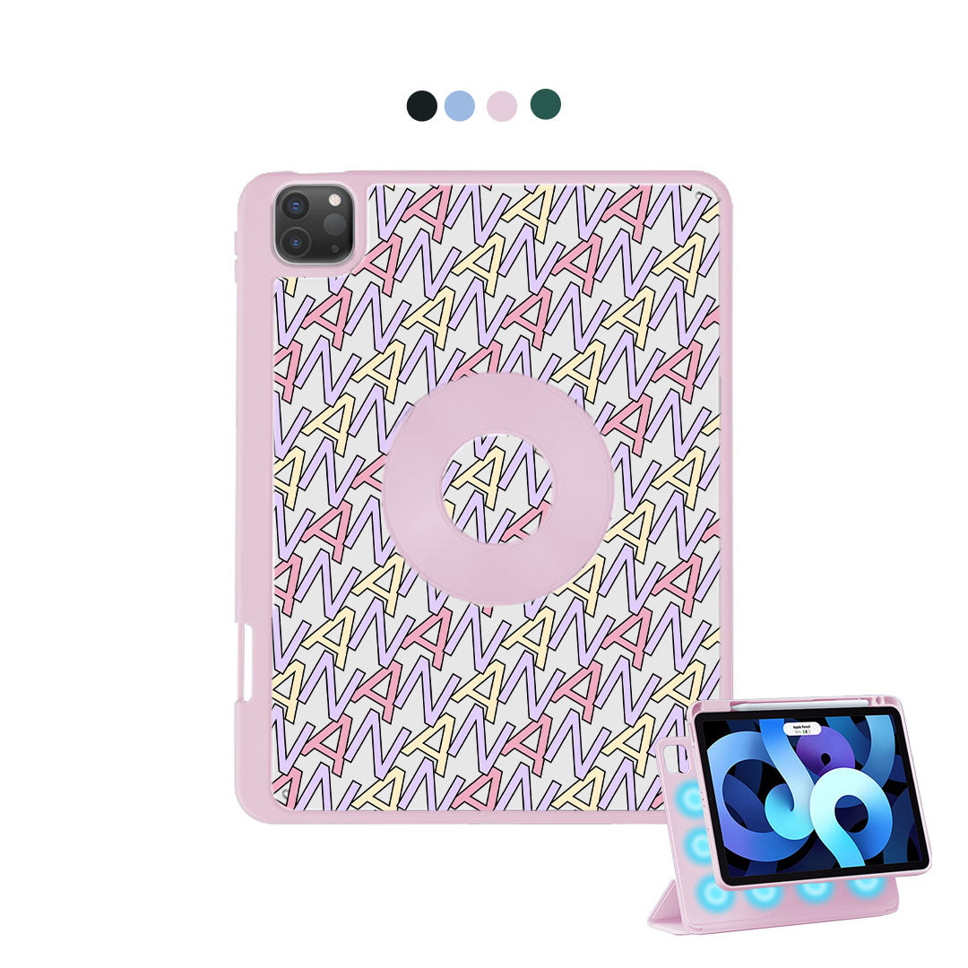 iPad Detachable Flip Cover - Initial Monogram 5.0