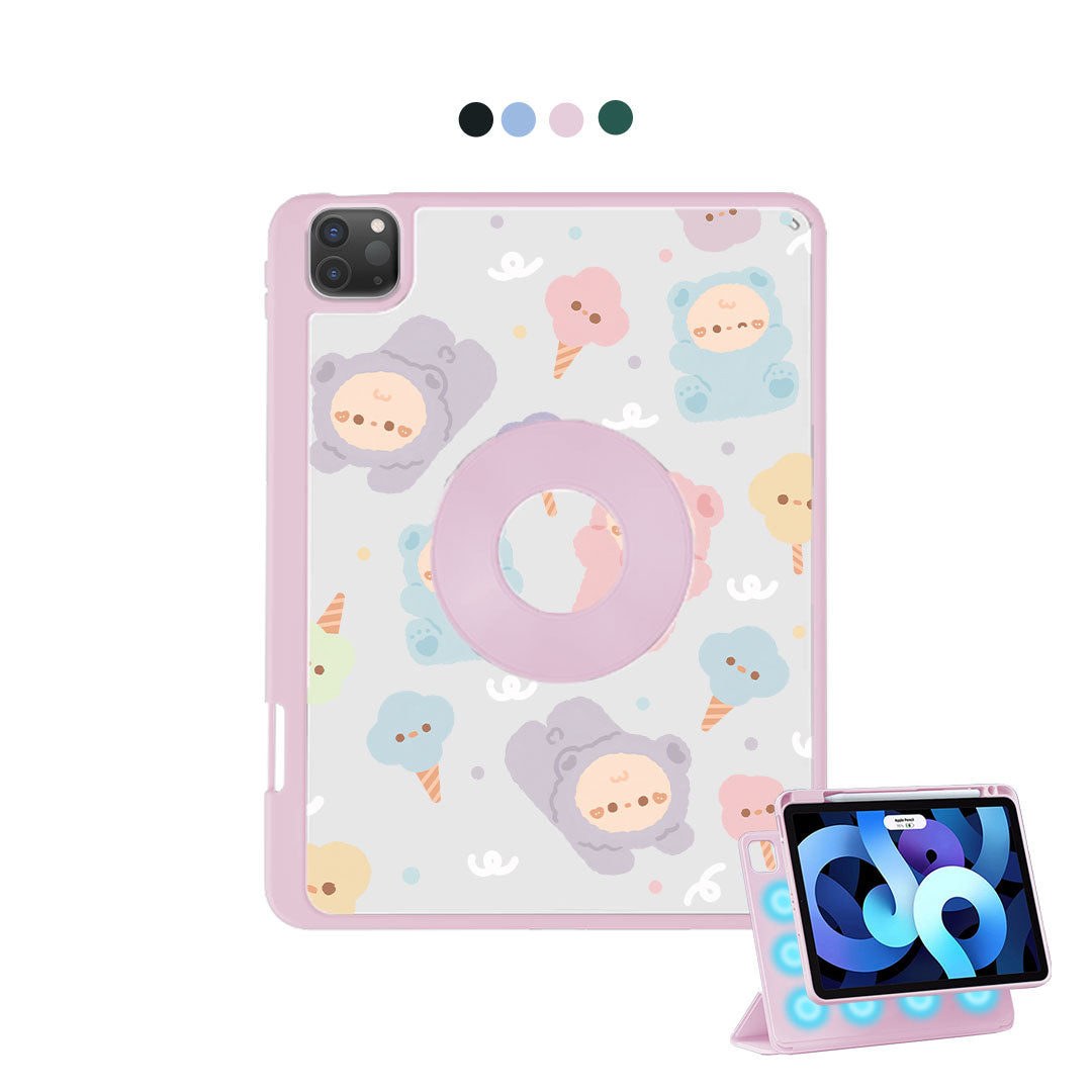 iPad Detachable Flip Cover - Cotton Teddy