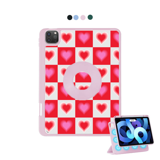 iPad Detachable Flip Cover - Love Checkered