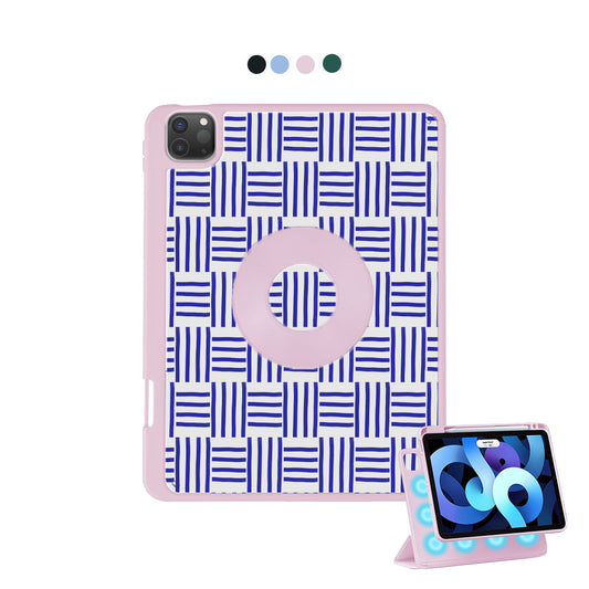 iPad Detachable Flip Cover - Naval Checkered