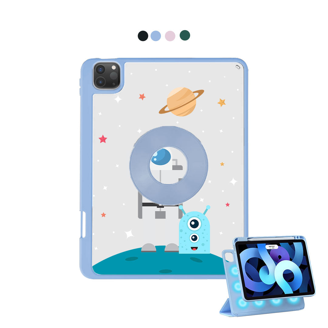 iPad Detachable Flip Cover - Blue Alien